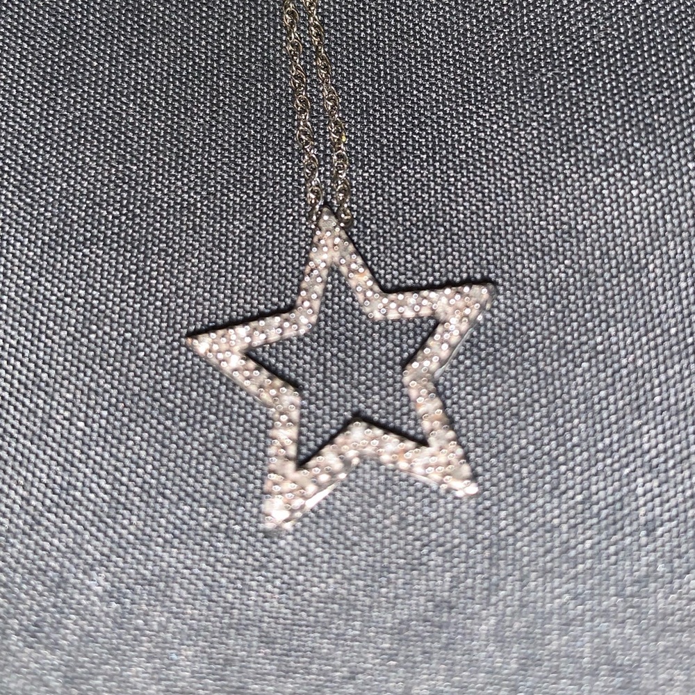 Diamond Star Necklace - Silver